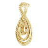 Infinity Inspired Pendant Mounting in 18 Karat Yellow Gold for Pear shape Stone, 4.33 grams