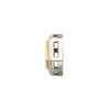 Back Set Solitaire Slide Pendant Mounting in 14 Karat White/Yellow Gold for Emerald cut Stone, 1.86 grams