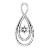 Infinity Inspired Pendant Mounting in 18 Karat White Gold for Round Stone, 2.4 grams