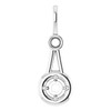 Accented Pendant Mounting in Platinum for Round Stone, 1.72 grams