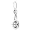 Accented Pendant Mounting in Platinum for Round Stone, 1.72 grams