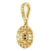 Halo Style Pendant Mounting in 18 Karat Yellow Gold for Round Stone, 2.52 grams