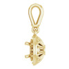 Halo Style Pendant Mounting in 18 Karat Yellow Gold for Round Stone, 2.52 grams