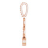 Bezel Set Pendant Mounting in 14 Karat Rose Gold for Round Stone, 1.58 grams