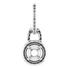 Halo Style Pendant Mounting in 18 Karat White Gold for Round Stone, 0.92 grams