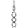 Three Stone Pendant Mounting in Platinum for Round Stone, 1.27 grams