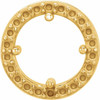 Halo Style Necklace or Pendant Mounting in 14 Karat Yellow Gold for Round Stone, 1.09 grams