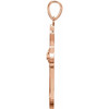 Cross Pendant Mounting in 14 Karat Rose Gold for Round Stone, 1.97 grams