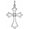 Cross Pendant Mounting in Platinum for Round Stone, 3.06 grams