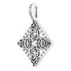 Vintage Inspired Pendant Mounting in 14 Karat White Gold for Round Stone, 1.93 grams