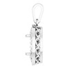 Halo Style Pendant Mounting in 14 Karat White Gold for Emerald Stone, 2.68 grams