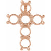 Cross Necklace or Pendant Mounting in 14 Karat Rose Gold for Round Stone, 0.35 grams