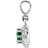 Halo Style Pendant Mounting in Platinum for Round Stone, 1.82 grams