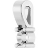 Family Bar Necklace or Pendant Mounting in 14 Karat White Gold for Round Stone, 0.76 grams