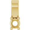 Family Bar Necklace or Pendant Mounting in 14 Karat Yellow Gold for Round Stone, 0.78 grams