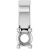 Family Bar Necklace or Pendant Mounting in Sterling Silver for Round Stone, 0.63 grams