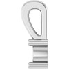 Family Bar Necklace or Pendant Mounting in Sterling Silver for Round Stone, 0.63 grams