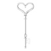 Family Key Pendant Mounting in Platinum for Round Stone, 2.88 grams