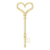 Family Key Pendant Mounting in 14 Karat Yellow Gold for Round Stone, 1.85 grams