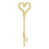 Family Key Pendant Mounting in 14 Karat Yellow Gold for Round Stone, 1.85 grams