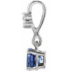 Trio Accented Pendant Mounting in 14 Karat White Gold for Round Stone, 0.5 grams