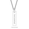 Family Engravable Bar Pendant Mounting in Sterling Silver for Round Stone, 1.29 grams