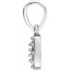 Halo Style Pendant Mounting in Platinum for Square Stone, 1.57 grams