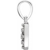 Cluster Pendant Mounting in Platinum for Round Stone, 1.87 grams