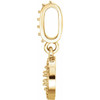 Cluster Pendant Mounting in 14 Karat Yellow Gold for Round Stone, 1.72 grams