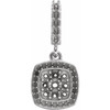 Cluster Pendant Mounting in 14 Karat White Gold for Round Stone, 1.98 grams