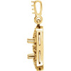 Halo Style Pendant Mounting in 14 Karat Yellow Gold for Round Stone, 2.2 grams