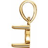 Round 4 Prong Pendant Mounting in 14 Karat Yellow Gold for Round Stone, 0.62 grams