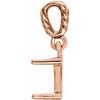 Oval Rope Pendant Mounting in 14 Karat Rose Gold for Oval Stone, 0.58 grams