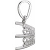 Solitaire Pendant Mounting in Sterling Silver for Round Stone, 0.33 grams