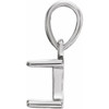 Oval 4 Prong Pendant Mounting in 14 Karat White Gold for Oval Stone, 0.46 grams