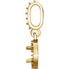 Oval Halo Style Pendant Mounting in 14 Karat Yellow Gold for Oval Stone, 1.3 grams