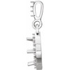 Halo Style Pendant Mounting in 14 Karat White Gold for Cushion Stone, 1.27 grams