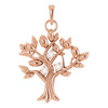 My Tree™ Family Necklace or Pendant Mounting in 14 Karat Rose Gold for Round Stone, 5.99 grams