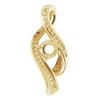 Freeform Pendant Mounting in 14 Karat Yellow Gold for Round Stone, 1.58 grams