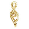 Freeform Pendant Mounting in 14 Karat Yellow Gold for Round Stone, 1.58 grams