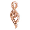 Freeform Pendant Mounting in 14 Karat Rose Gold for Round Stone, 1.6 grams