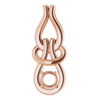 Freeform Pendant Mounting in 10 Karat Rose Gold for Round Stone, 3.23 grams