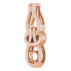 Freeform Pendant Mounting in 10 Karat Rose Gold for Round Stone, 3.23 grams