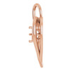Heart Pendant Mounting in 18 Karat Rose Gold for Round Stone, 2.9 grams