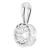 Rope Pendant Mounting in 14 Karat White Gold for Round Stone, 0.99 grams