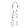 Rope Pendant Mounting in 14 Karat White Gold for Round Stone, 0.99 grams