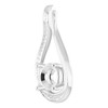 Infinity Inspired Pendant Mounting in 18 Karat White Gold for Round Stone, 1.95 grams