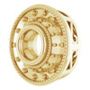 Halo Style Pendant Mounting in 14 Karat Yellow Gold for Round Stone, 2.09 grams