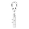 Halo Style Clover Pendant Mounting in 14 Karat White Gold for Round Stone, 1.33 grams
