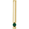 Family Bar Necklace or Slide Pendant Mounting in 14 Karat Yellow Gold for Round Stone, 2.97 grams